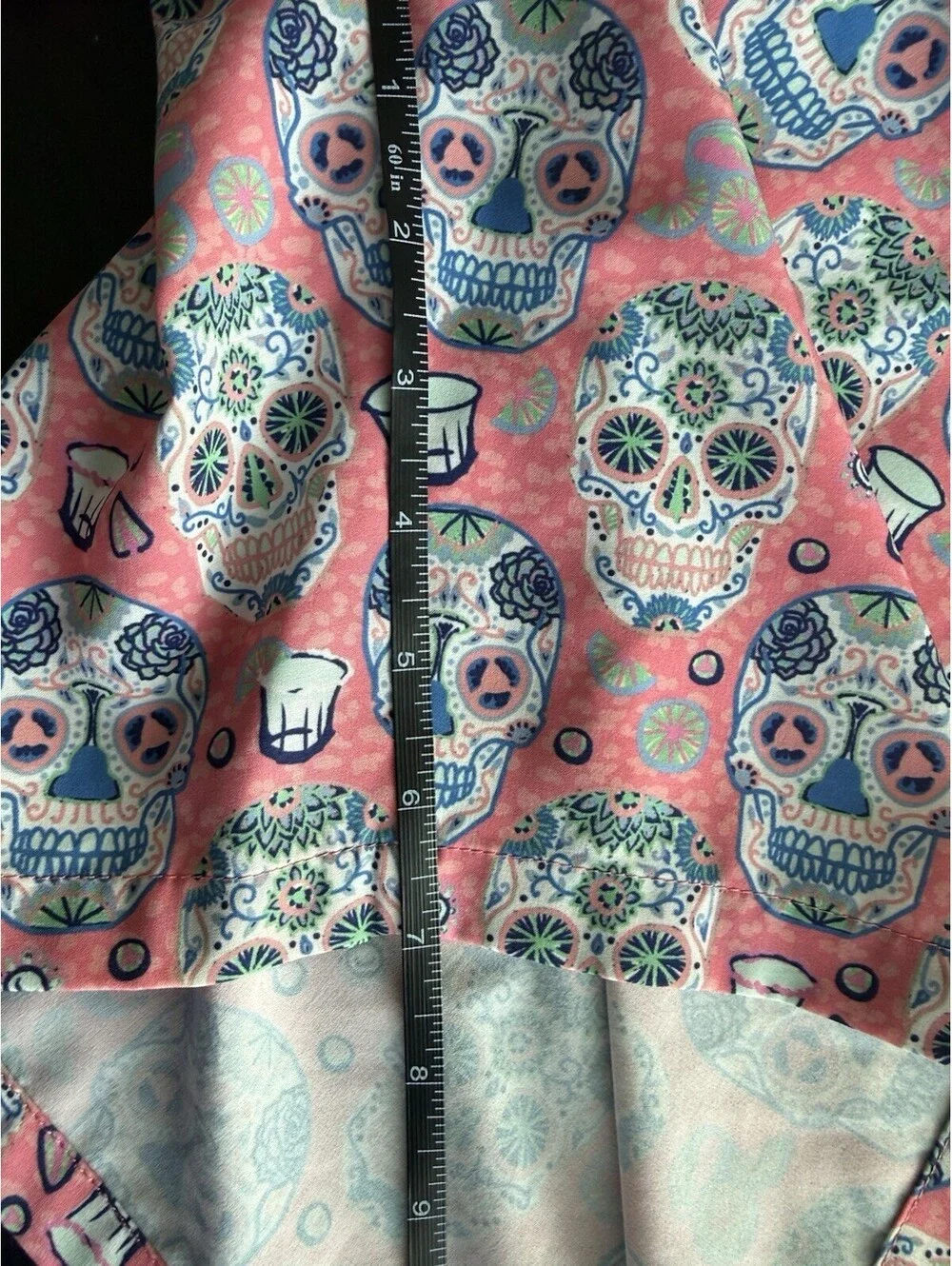 Peter Millar Seaside XL Pink Skulls And Tequila Print Swim Trunks 7” Inseam